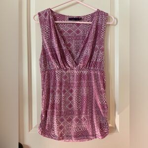 Prana Magenta Printed Sleeveless Blouse